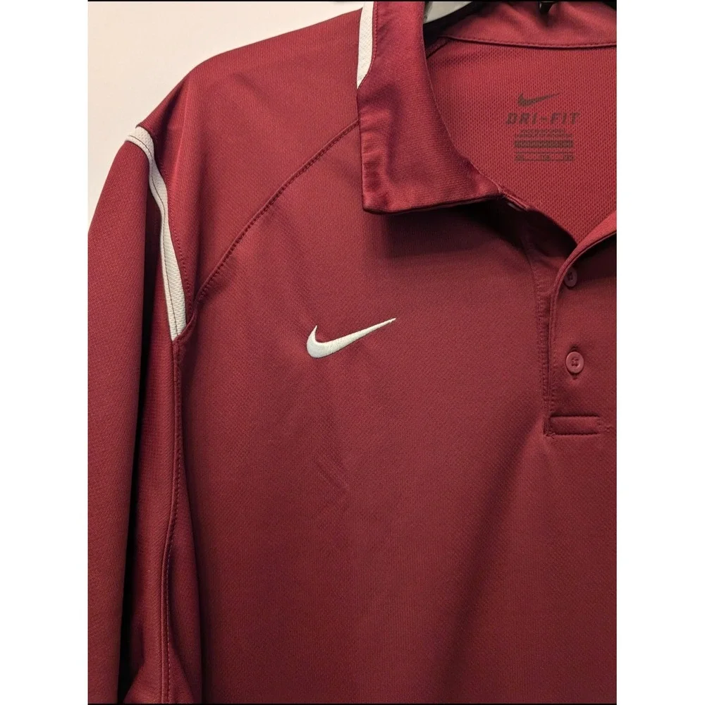 Nike Mens Kansas State Wildcats Dri-FIT Polo Shirt Maroon XXL NCAA Powercat Logo